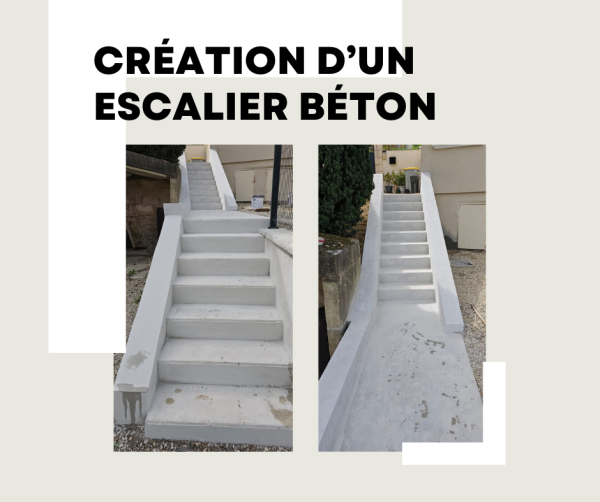 Création escalier béton à Fère-en-Tardenois